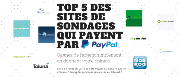 Découvrez quels sont les meilleurs sites de sondages qui payent sur Paypal